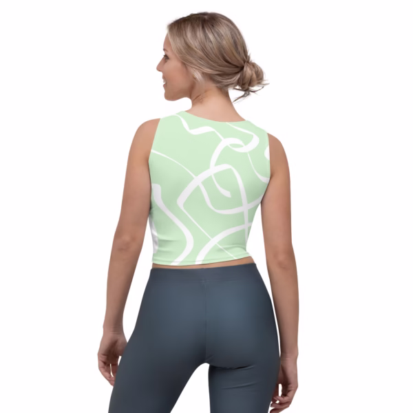 Crop Top Design Light Green - Image 2