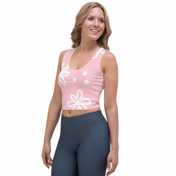 Crop Top Design Light Pink - Image 3