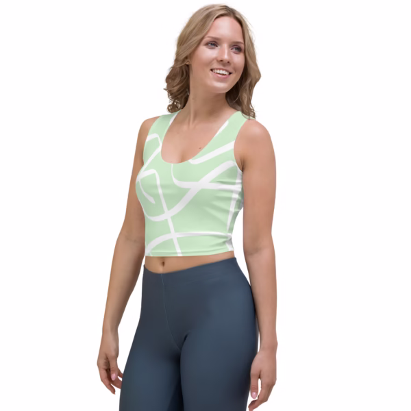 Crop Top Design Light Green - Image 3
